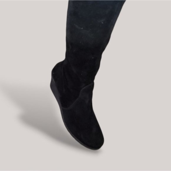 La Canadienne Rare Edition  Waterproof Suede Wedge Boots w Fur Interior- Size 10 - Picture 12 of 15